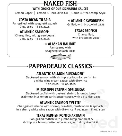 pappadeux menu|pappadeaux menu with pictures.